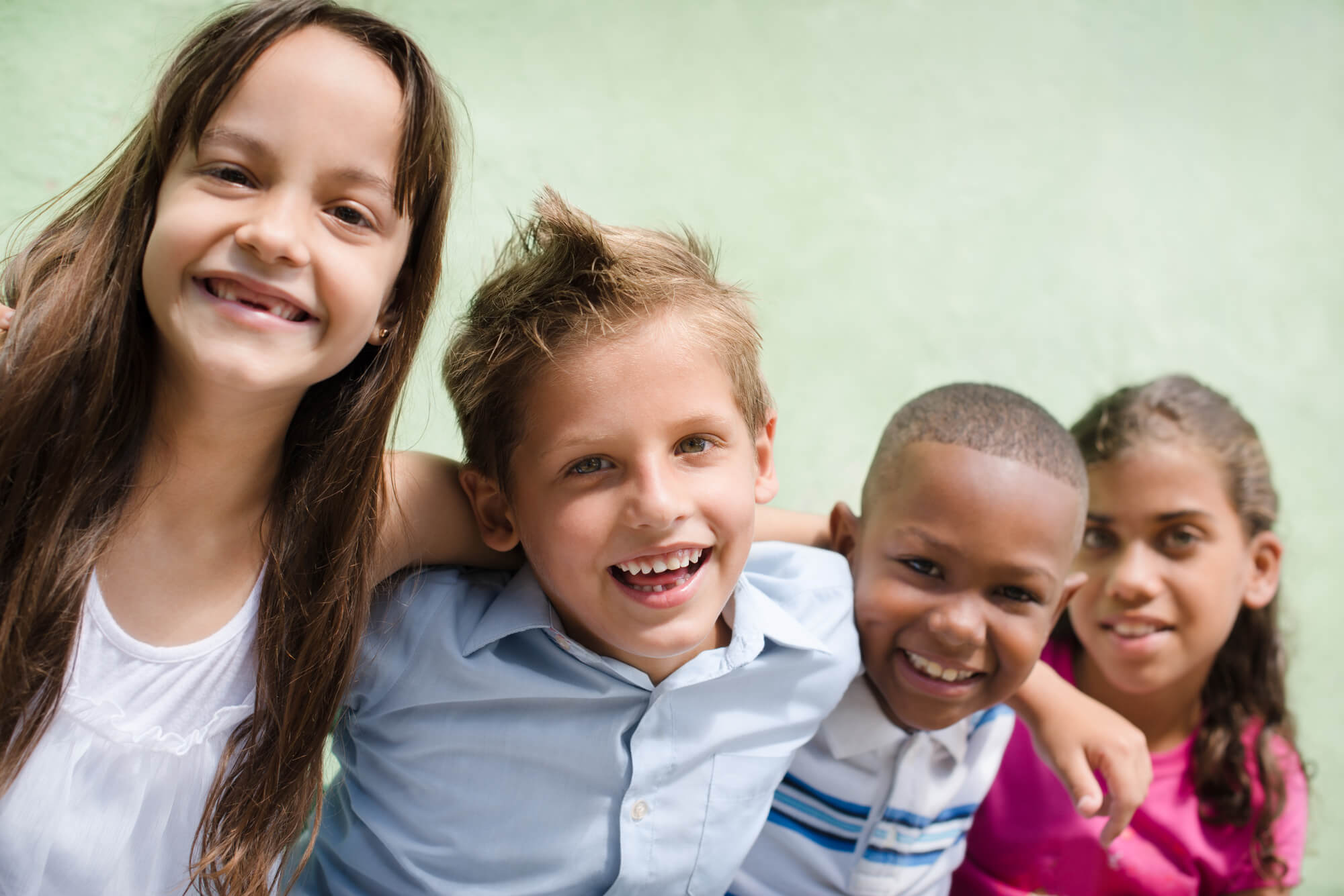 children smiling after tutoring from a learning franchise
